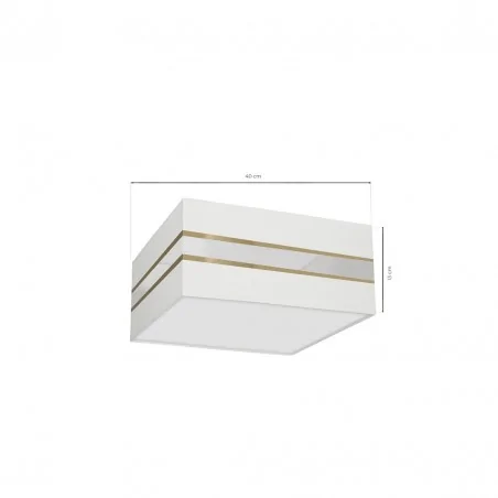 Lampy-sufitowe - biała lampa sufitowa kwadratowa 40cm 2xe27 ultimo mlp7347 eko-light 