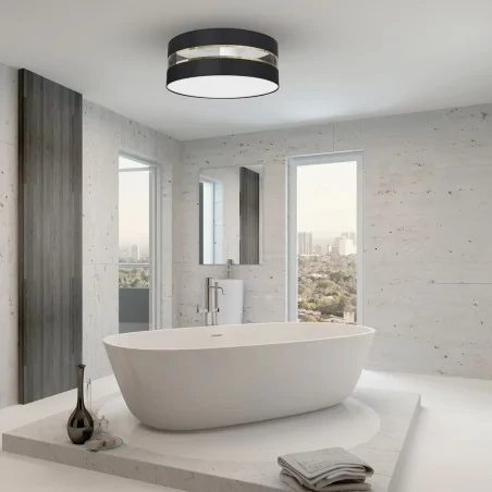 Lampy-sufitowe - lampa sufitowa z transparentnym paskiem 2xe27 ultimo mlp7339 eko-light 