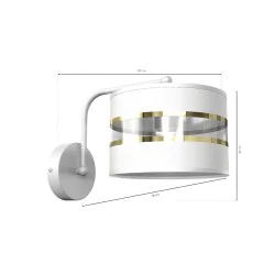 Lampy-sufitowe - delikatny kinkiet biało - złoty 1xe27 ultimo mlp7345 eko-light 