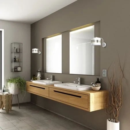 Lampy-sufitowe - delikatny kinkiet biało - złoty 1xe27 ultimo mlp7345 eko-light 