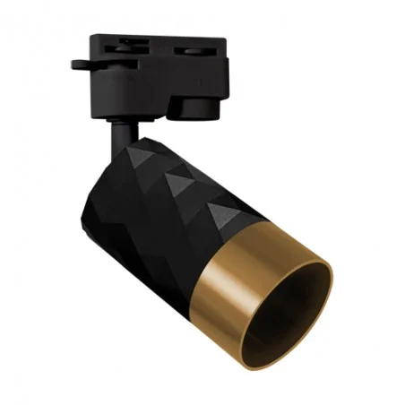 Oprawy-sufitowe - oprawa do zamontowania na szynoprzewód czarny/złoty gu10 mata tra 04086 ideus 