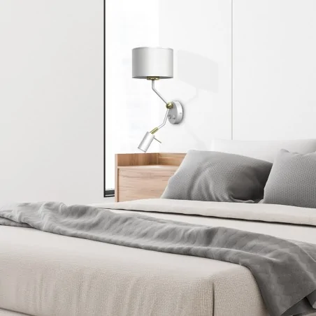 Kinkiety-do-salonu - funkcjonalny kinkiet biało-złoty 1xe27 + 1xgu10 mini albion mlp7505 eko-light 