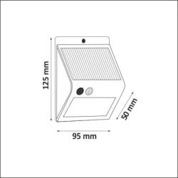 Lampy-solarne - naświetlacz led 2,2w solarny z czujnikiem ruchu i zmierzchu 307644 polux 