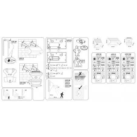 Lampy-solarne - naświetlacz led 2,2w solarny z czujnikiem ruchu i zmierzchu 307644 polux 