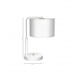 Lampki-nocne - biała lampka stołowa 37cm 1xe27 albion mlp7513 eko-light 