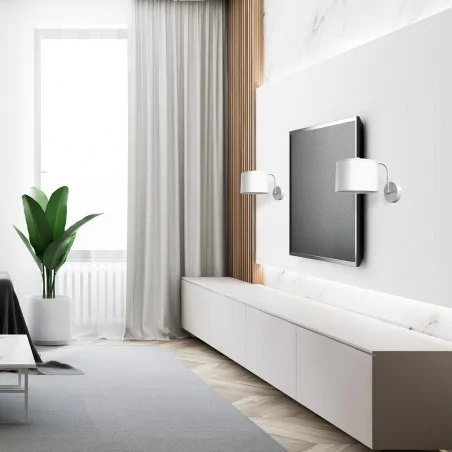 Kinkiety-do-salonu - kinkiet biały bawełniano-metalowy 1xe27 albion mlp7504 eko-light 