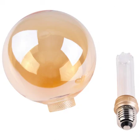 Zarowki-dekoracyjne - żarówka dekoracyjna led e27 rustykalna bursztynowa 4w 1800k decovintage amber pillar 317735 polux 