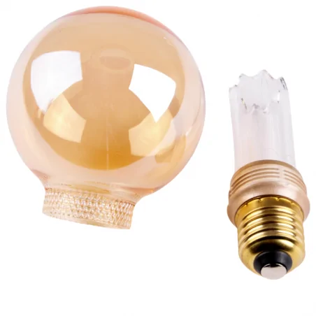 Zarowki-dekoracyjne - żarówka dekoracyjna led e27 o mocy 4w bursztynowa g80 decovintage amber pillar 317711 polux 