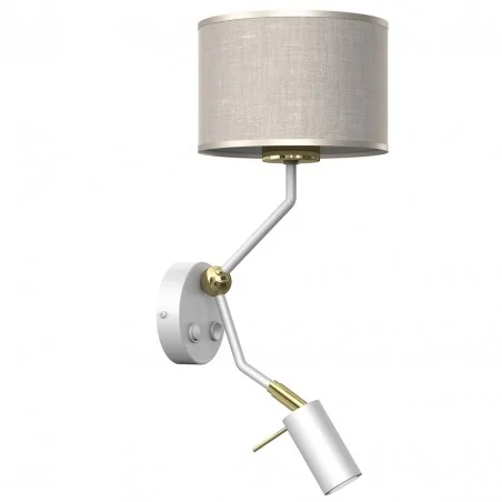 Kinkiety-do-salonu - kinkiet lniano-metalowy 1xe27 + 1xgu10 mini lino mlp7494 eko-light 