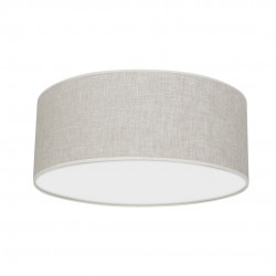 Lampy-sufitowe - okrągła lampa sufitowa lniana 2xe27 lino mlp7498 eko-light 