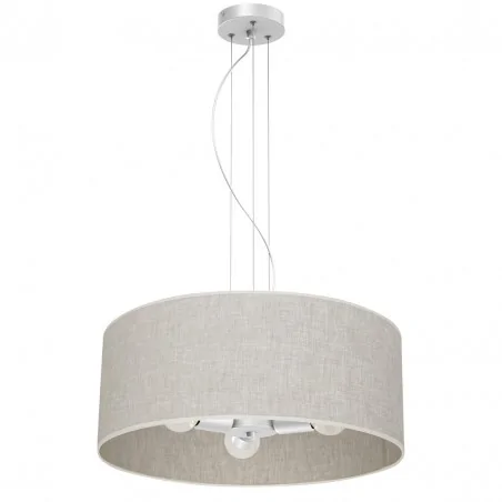 Lampy-sufitowe - lniana lampa wisząca okrągła 50cm 3xe27 lino mlp7501 eko-light 