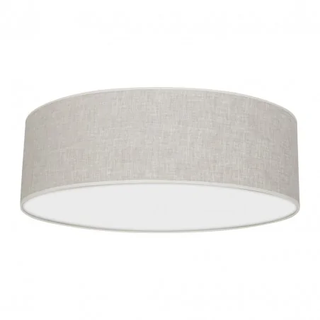 Lampy-sufitowe - okrągła lampa sufitowa len + metal 3xe27 lino mlp7500 eko-light 