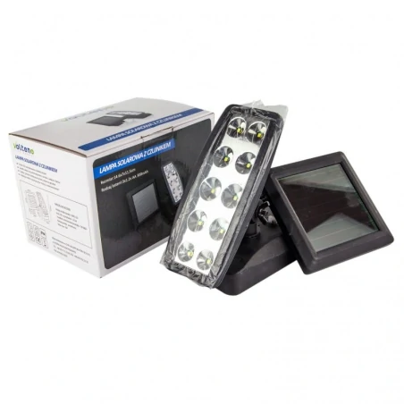 Lampy-solarne - lampa solarna naświetlacz z czujnikiem ruchu 2w 3×1.2v aa 300mah ip44 vo1930 volteno 