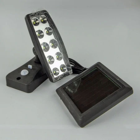 Lampy-solarne - lampa solarna naświetlacz z czujnikiem ruchu 2w 3×1.2v aa 300mah ip44 vo1930 volteno 