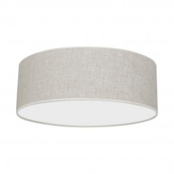 Lampy-sufitowe - oświetlenie sufitowe okrągłe 50cm lniane 3xe27 lino mlp7499 eko-light