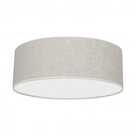 Lampy-sufitowe - oświetlenie sufitowe okrągłe 50cm lniane 3xe27 lino mlp7499 eko-light 