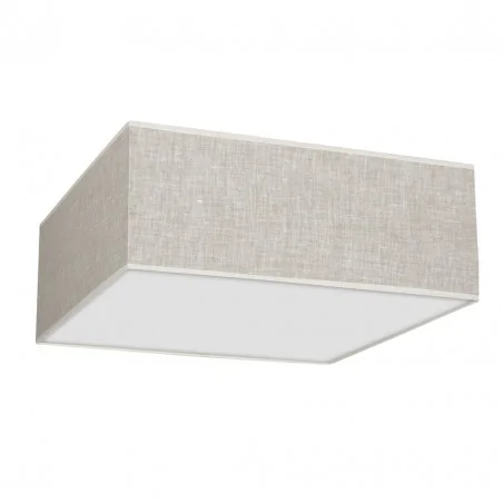 Lampy-sufitowe - kwadratowa lampa sufitowa lniana 50cm 3xe27 lino mlp7496 eko-light 
