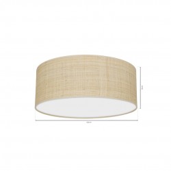 Lampy-sufitowe - ratanowa lampa sufitowa 40cm 2xe27 marshall mlp7487 eko-light 