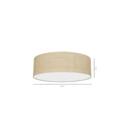 Lampy-sufitowe - lampa okrągła sufitowa z rattanu 3xe27 marshall mlp7489 eko-light 
