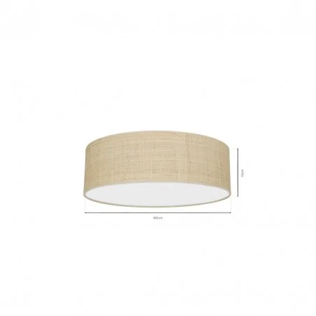 Lampy-sufitowe - lampa okrągła sufitowa z rattanu 3xe27 marshall mlp7489 eko-light 