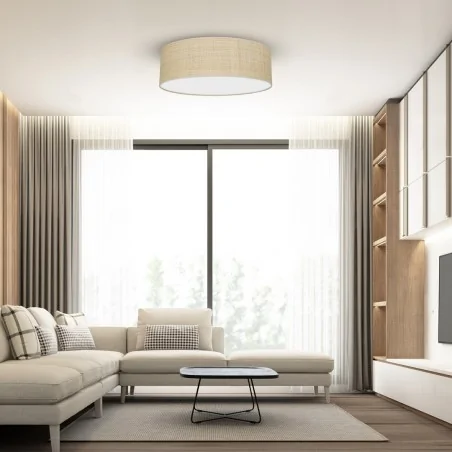 Lampy-sufitowe - lampa okrągła sufitowa z rattanu 3xe27 marshall mlp7489 eko-light 