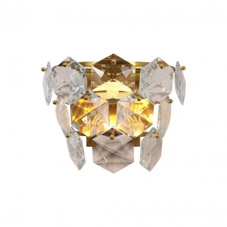 Kinkiety-do-salonu - kinkiet złoty z kryształkami 2xe14 diana ml6933 eko-light 