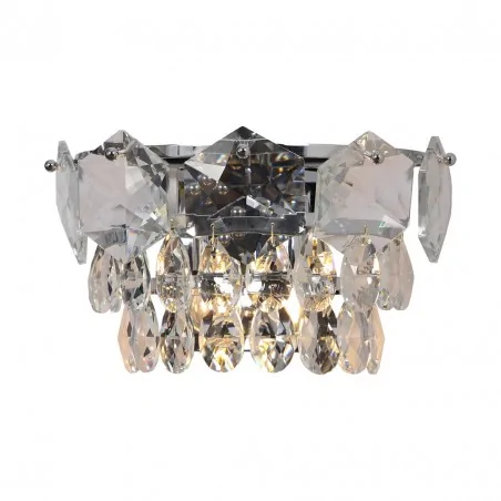 Kinkiety-do-salonu - podwójny kinkiet z kryształkami chrom 2xe14 selena ml6938 eko-light 