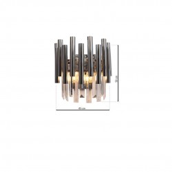 Kinkiety-do-salonu - lampa ścienna chromowa metalowa z kryształkami 2xe14 madison ml6936 eko-light 
