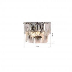 Kinkiety-do-salonu - lampa ścienna chromowa z kryształkami 2xe14 chelsea ml6930 eko-light 