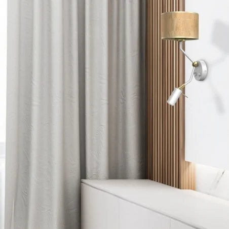 Kinkiety-do-salonu - kinkiet z dodatkowym ramieniem 1xe27 + 1xgu10 cork mlp7516 eko-light 