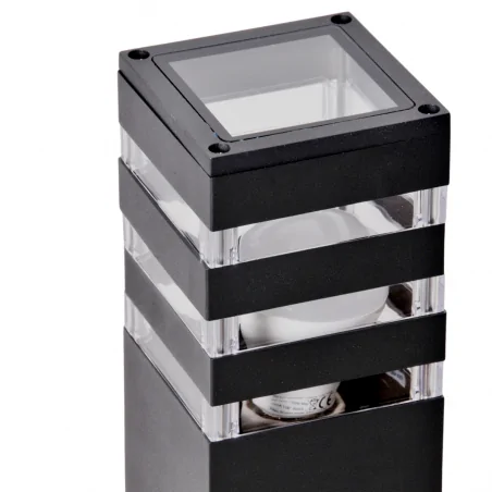 Lampy-ogrodowe-stojace - słupek do ogrodu z czujnikiem ruchu i zmierzchu 74 cm e27 teksas 317650 polux 