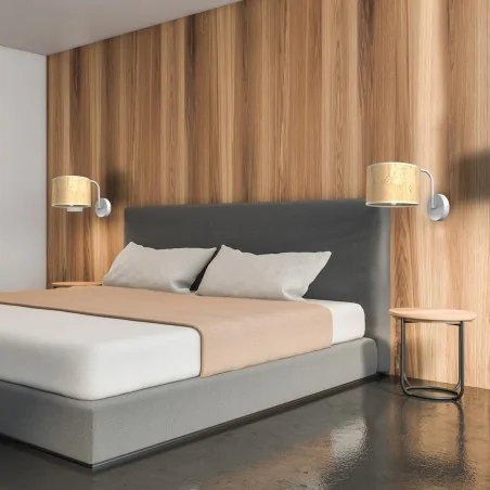 Lampy-sufitowe - lampa ścienna o korkowym kloszu 1xe27 cork mlp7515 eko-light 