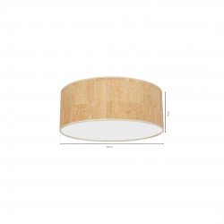 Lampy-sufitowe - korkowa lampa sufitowa 50cm 3xe27 cork mlp7521 eko-light 
