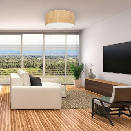 Lampy-sufitowe - korkowa lampa sufitowa 50cm 3xe27 cork mlp7521 eko-light 