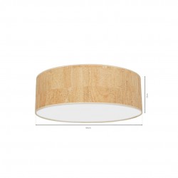 Lampy-sufitowe - lampa sufitowa o średnicy 60cm 3xe27 cork mlp7522 eko-light 