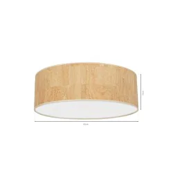 Lampy-sufitowe - lampa sufitowa o średnicy 60cm 3xe27 cork mlp7522 eko-light 