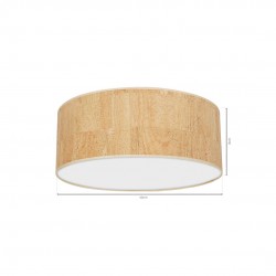 Lampy-sufitowe - oświetlenie sufitowe okrągłe - korkowe 2xe27 cork mlp7520 eko-light 