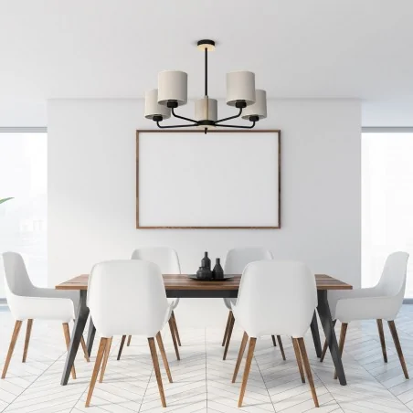 Lampy-sufitowe - żyrandol pięciopunktowy 70cm szerokości 5x27 atlanta mlp7452 eko-light 