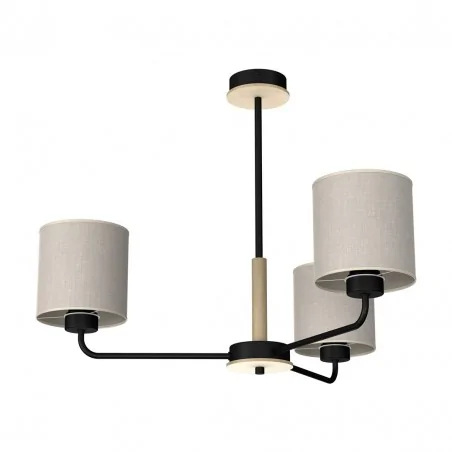 Lampy-sufitowe - lampa wisząca metalowo-tkaninowa 3xe27 mlp7451 atlanta eko-light 