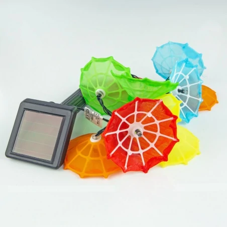 Swiecace-kule-i-girlandy - girlanda solarna multikolor parasolki 2m 10xled ip44 6500k 311559 polux 