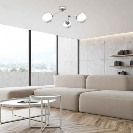 Lampy-sufitowe - oświetlenie sufitowe metalowo-szklane 3xe14 joy mlp7532 eko-light 