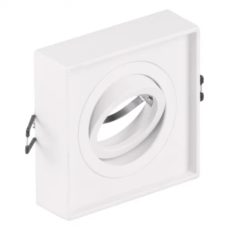 Oprawy-sufitowe-ruchome - oprawa podtynkowa kwadratowa biała ruchoma mr16 gaja 320070 polux 