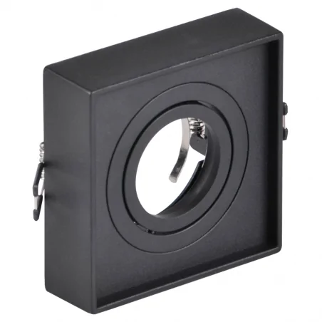 Oprawy-sufitowe-ruchome - czarne oczko sufitowe ruchome kwadratowe mr16 podtynkowe gaja 320230 polux 