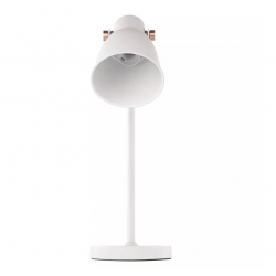 Lampki-biurkowe - lampka biurkowa biała e27 julian 46 cm z7621w emos 
