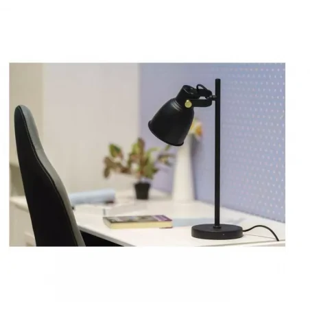 Lampki-biurkowe - czarna metalowa lampka biurkowa industrial e27 julian  z7621b emos 