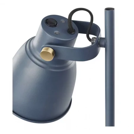 Lampki-biurkowe - niebieska metalowa lampka na biurko industrial e27 julian  z7621bl emos 