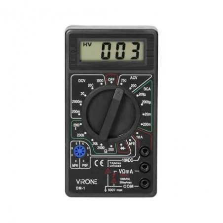 Mierniki - przenośny miernik do pomiarów elektrycznych lcd dm-1 virone orno 