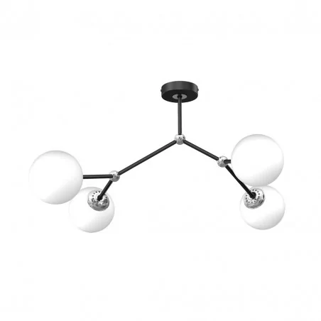 Lampy-sufitowe - poczwórna lampa sufitowa czarna 4xe14 joy mlp7529 eko-light 