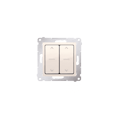 Wylaczniki-zaluzjowe - włącznik żaluzjowy podwójny kremowy simon 54 dzw2.01/41 kontakt-simon 