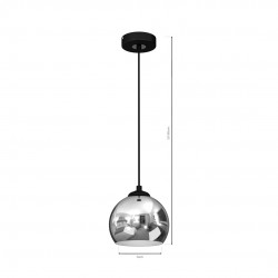 Lampy-sufitowe - nowoczesne oświetlenie wiszące lustrzane 1xe27 toro mlp7467 eko-light 